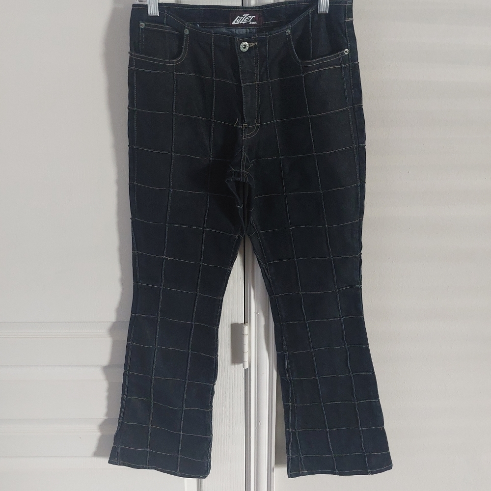 Y2K LAZER Jeans Vintage Women's Black Jeans Size 11.